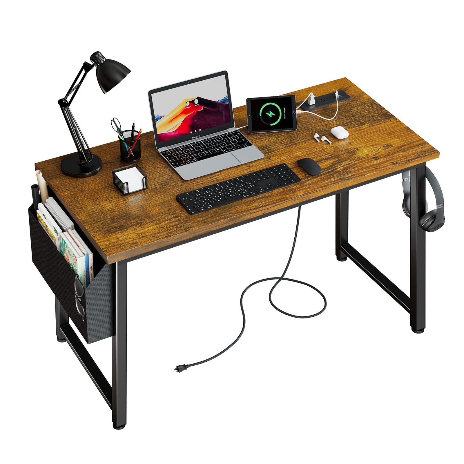 Lufeiya 40 inch Computer Desk with Power Outlet