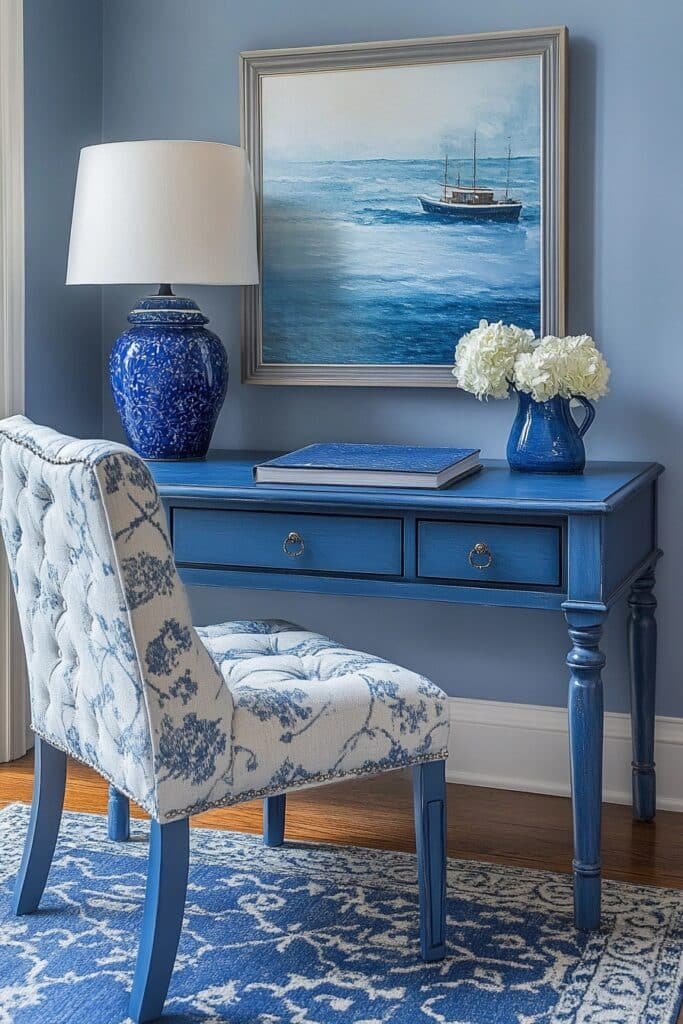 Classic Blue Themed Desk
