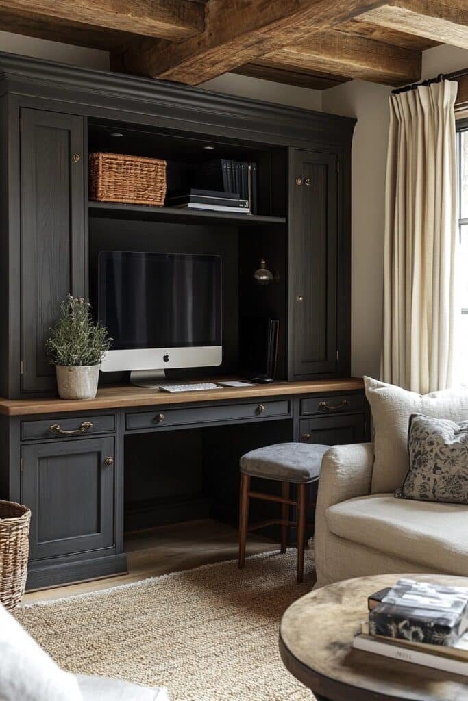 Convertible Home Office in Living Room