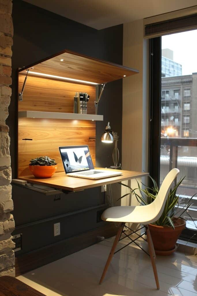Disappearing Fold-Down Desk Designs