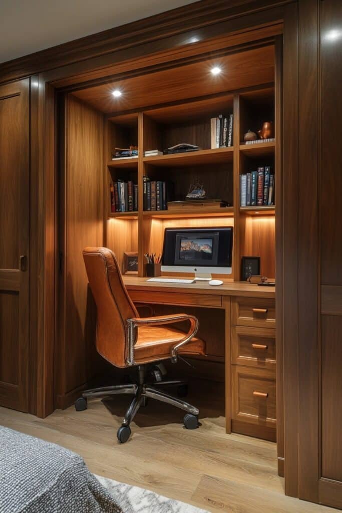 Home Office in a Closet