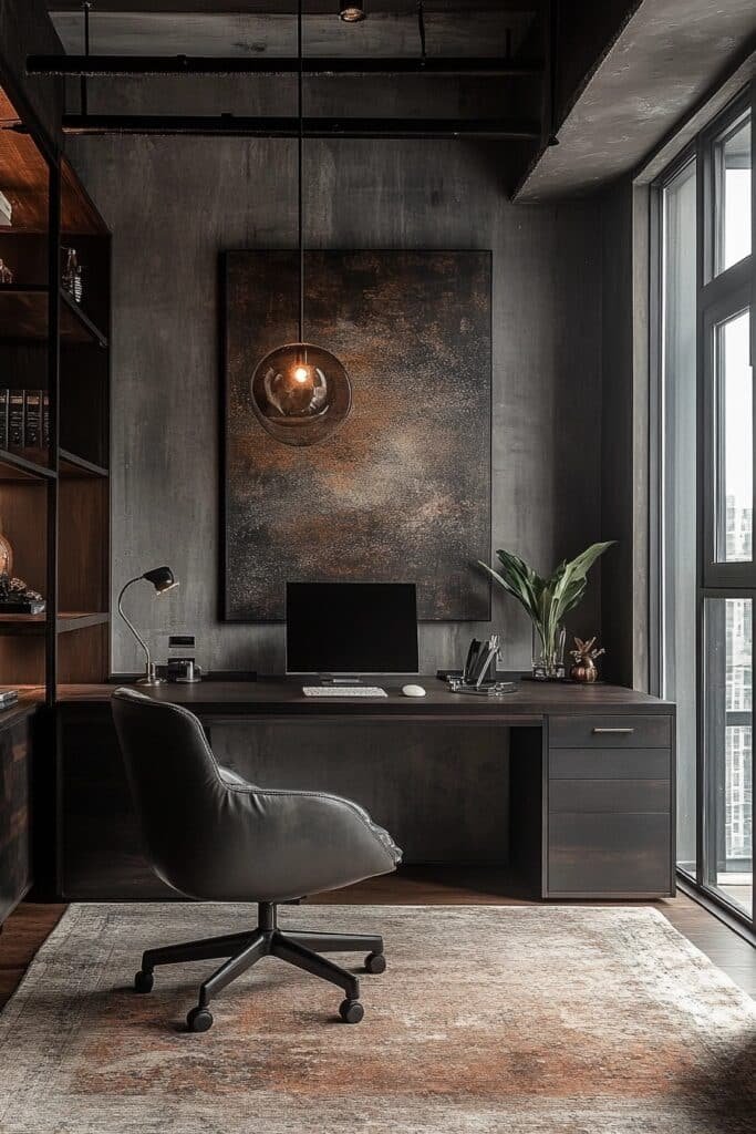 Monochrome Loft Office