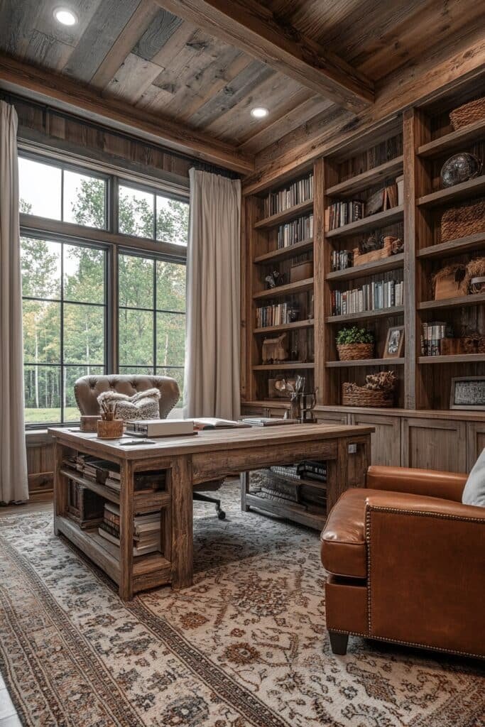 Rustic Retreat Home Office
