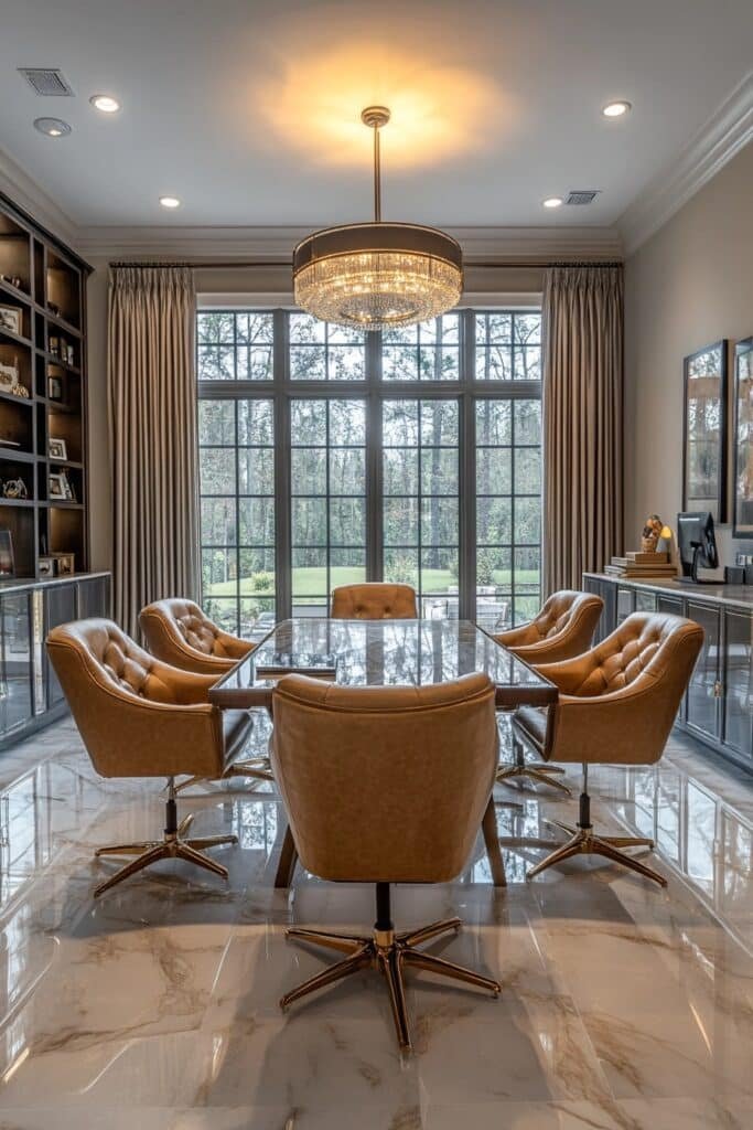 Shared Office with Central Meeting Table