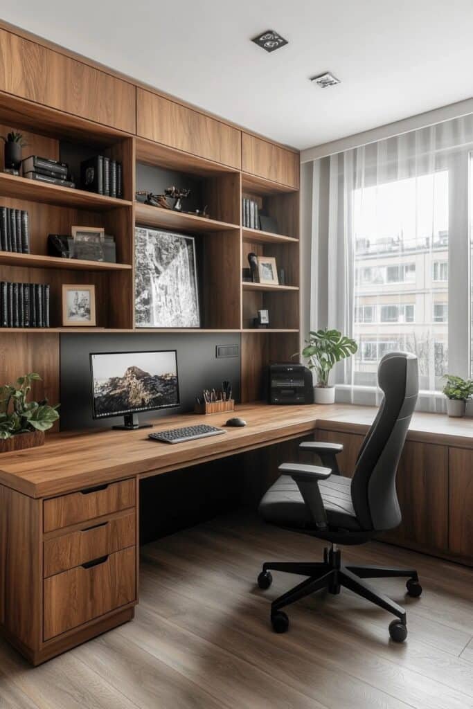 Simple L-Shaped Desk Setup