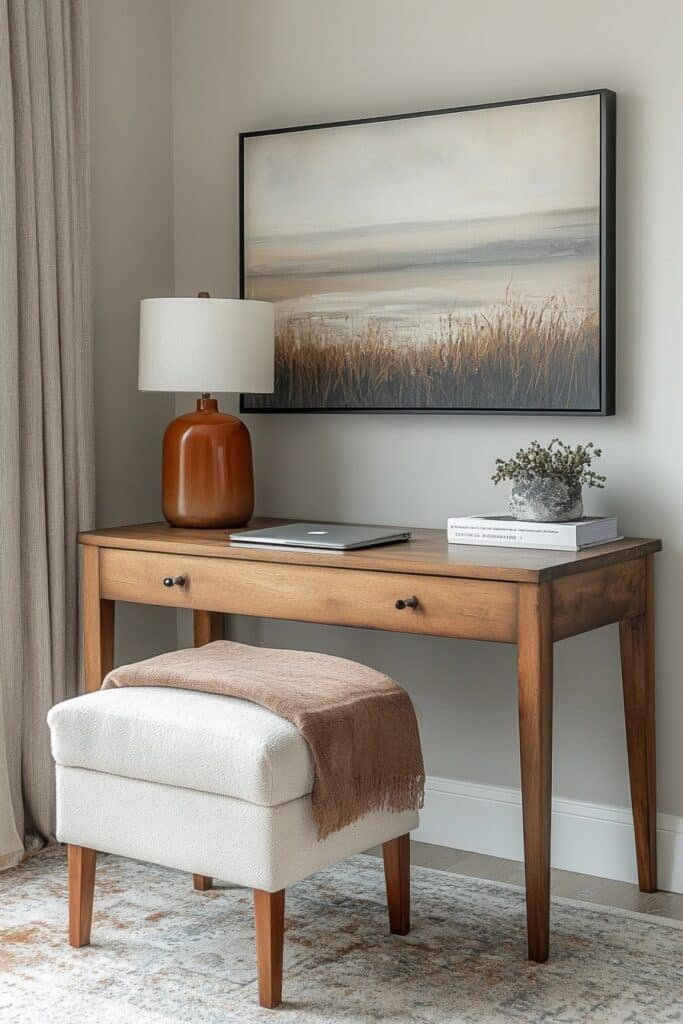 Soft Contemporary Desk Nook