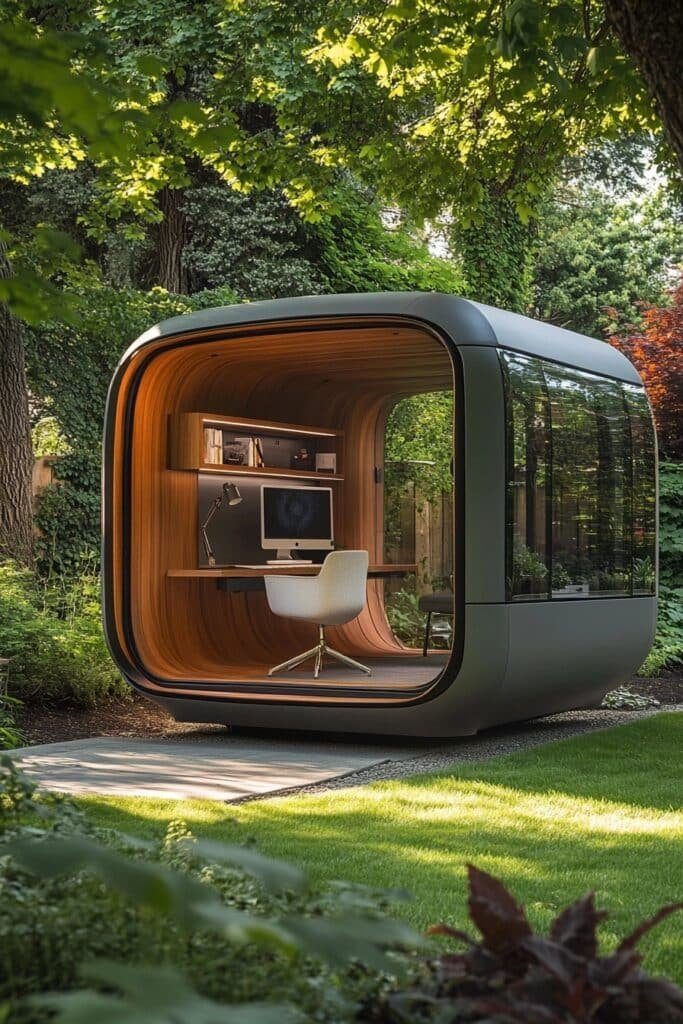 Streamlined Home Office Pod