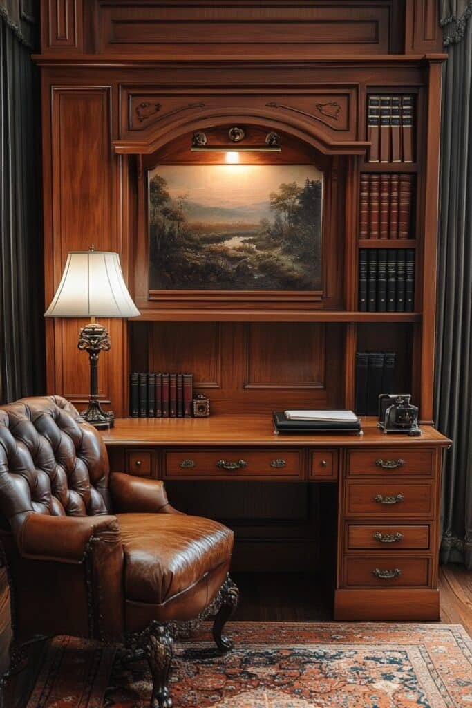 Traditional Wood Corner Desk