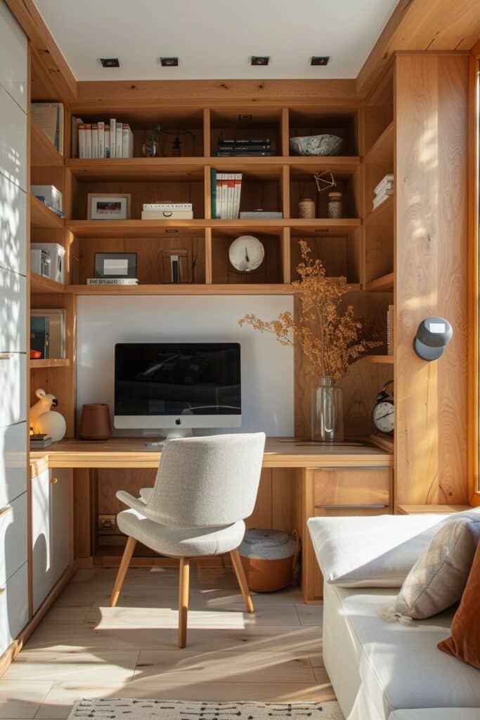 Vertical Shelf Desks for Maximum Storage