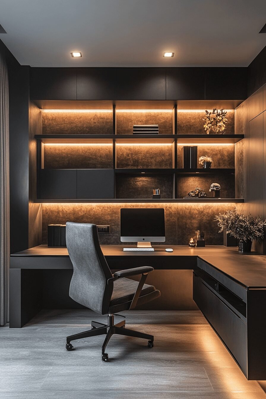 29 Masculine Home Office Vibes for a Sleek and Strong Workspace