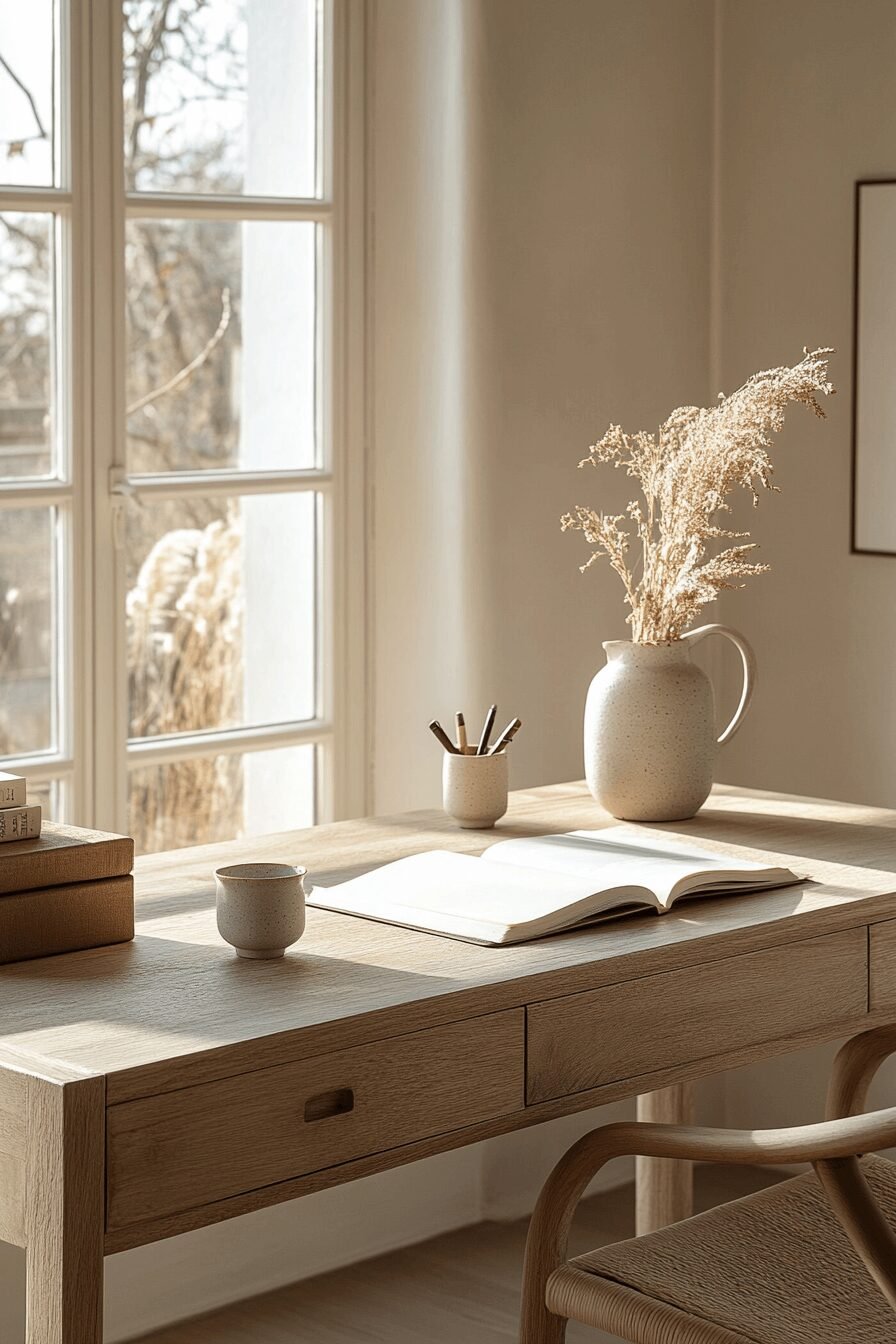29 Japandi Home Office Ideas to Elevate Your Workday Serenity