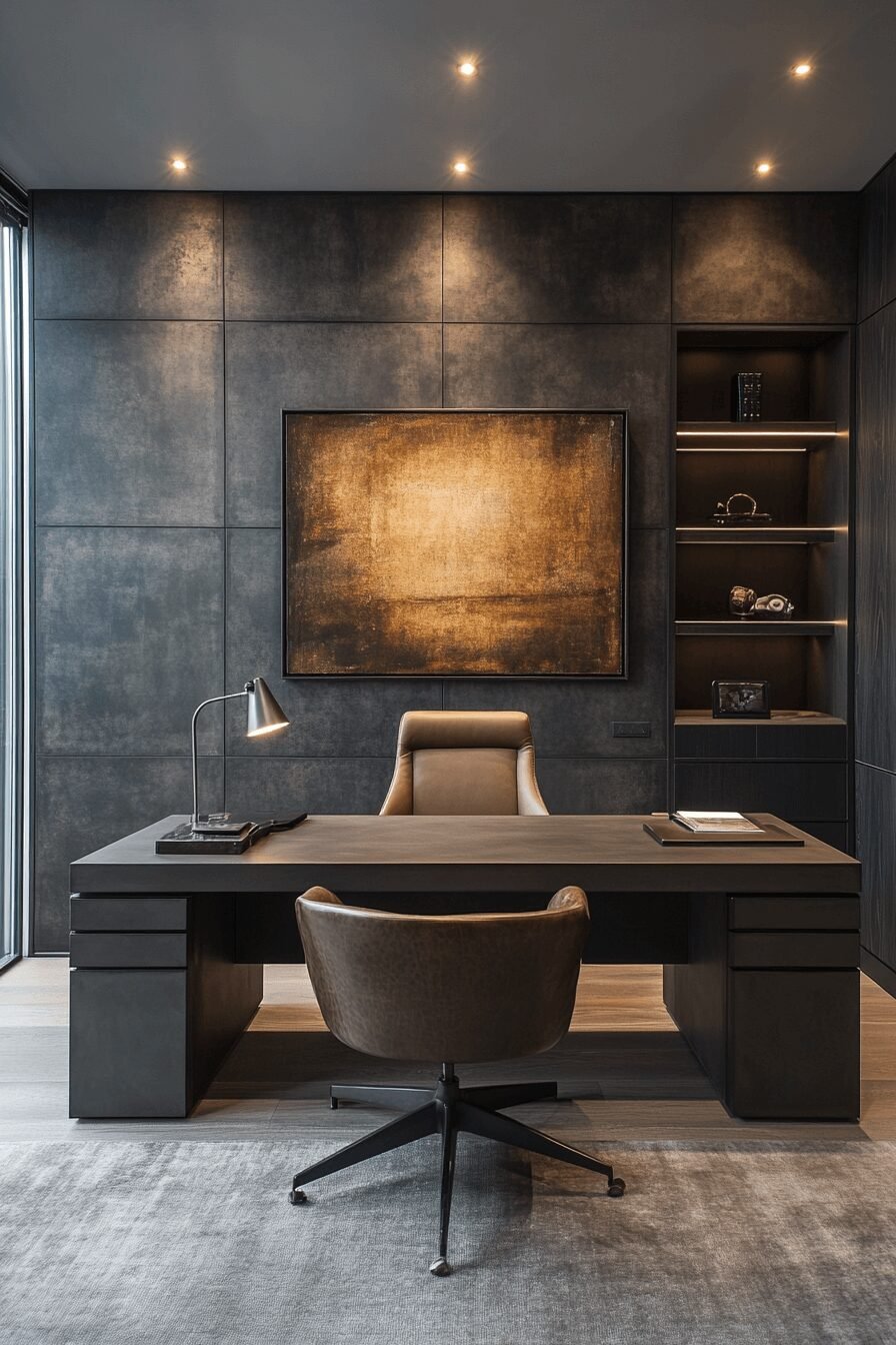 29 Masculine Home Office Vibes for a Sleek and Strong Workspace