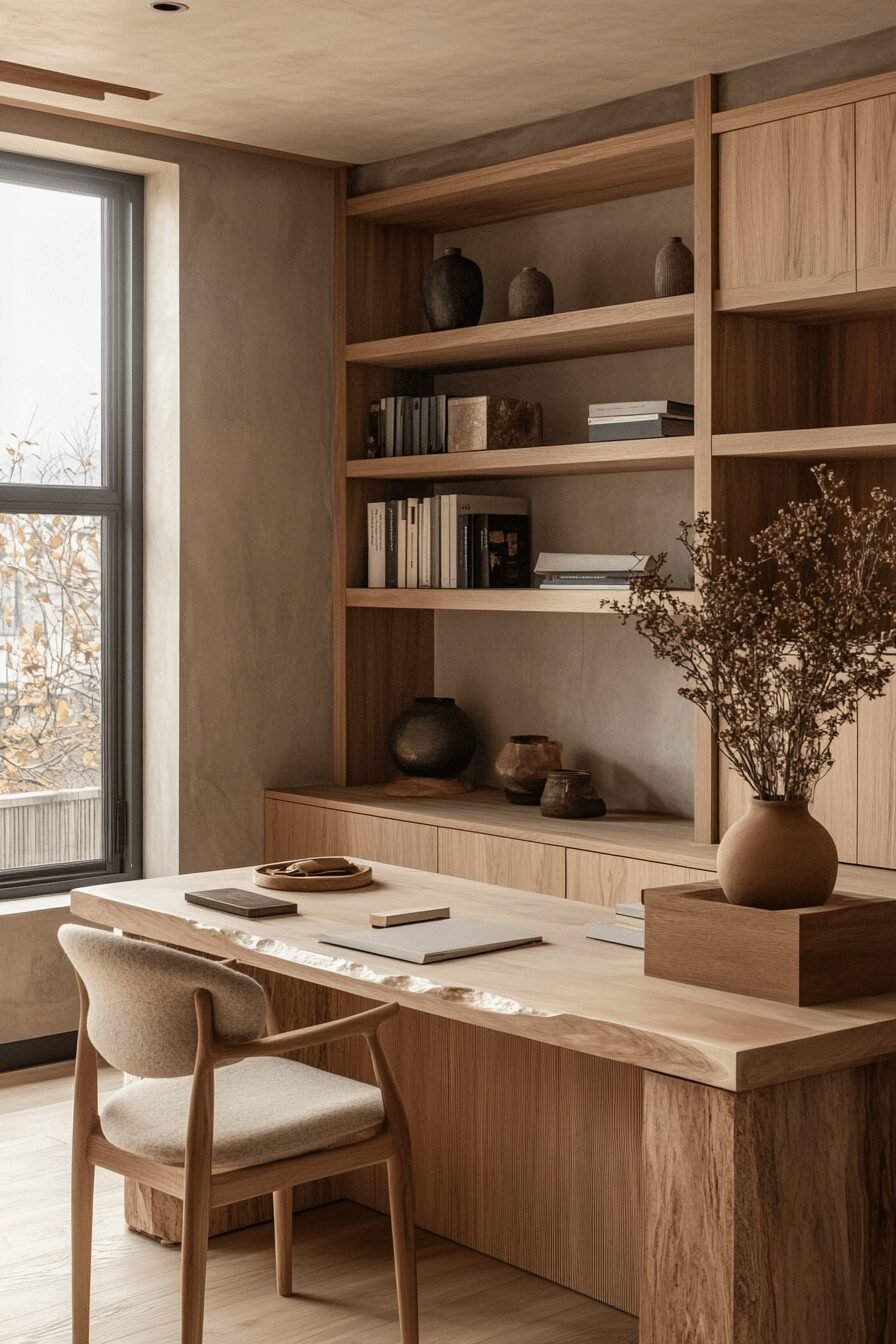29 Japandi Home Office Ideas to Elevate Your Workday Serenity