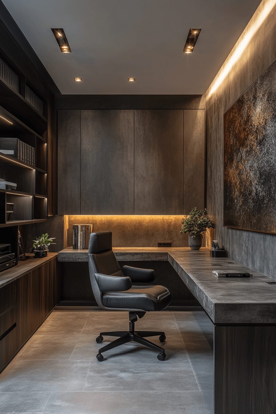 29 Masculine Home Office Vibes for a Sleek and Strong Workspace