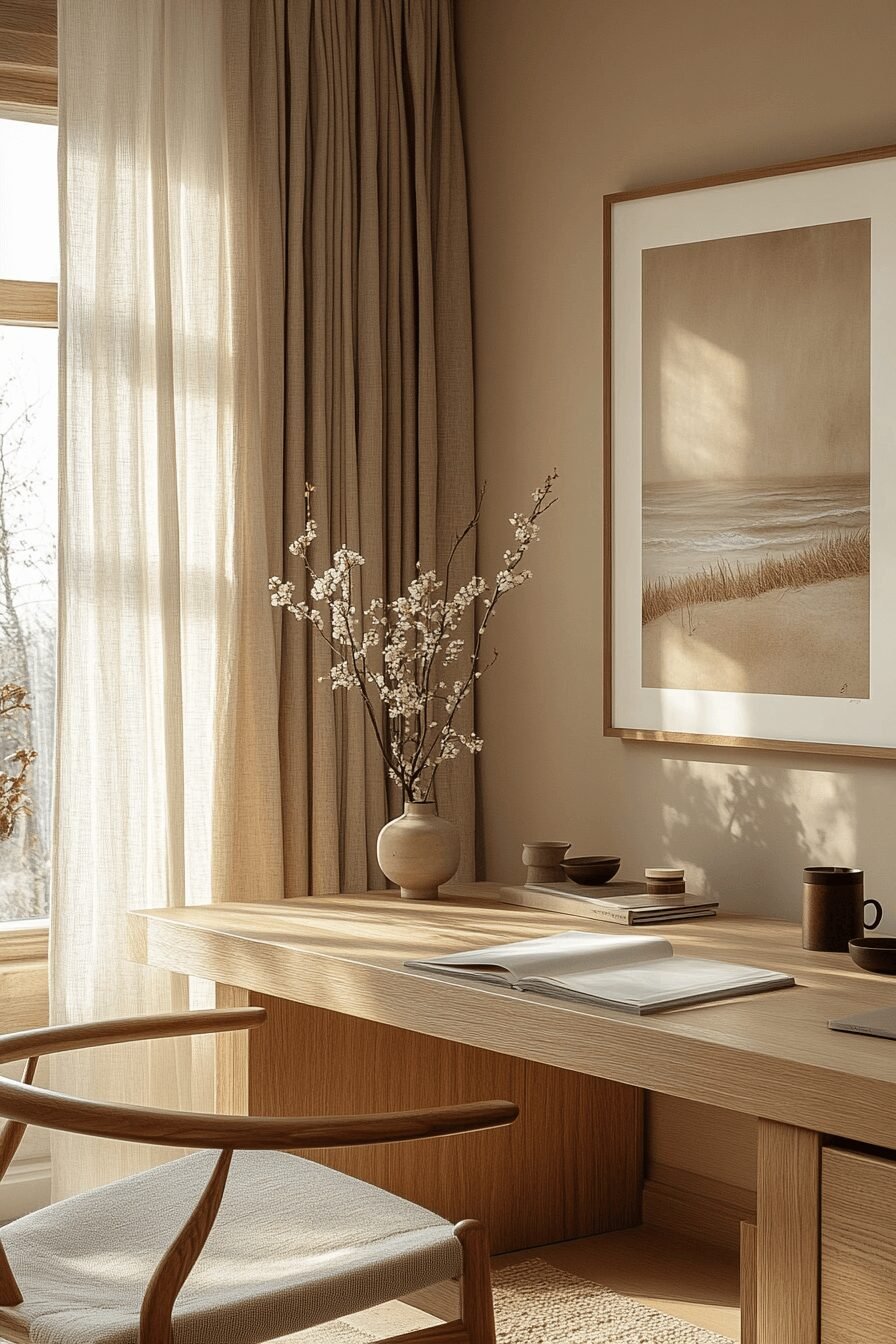 29 Japandi Home Office Ideas to Elevate Your Workday Serenity