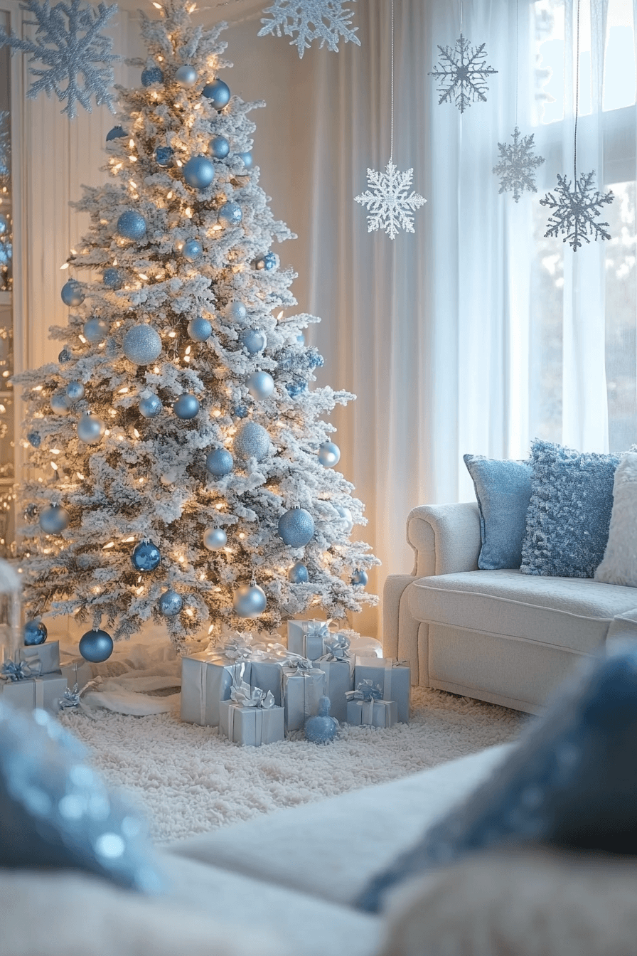 25 Blue Christmas Decor Ideas for a Soft Peaceful Holiday Look