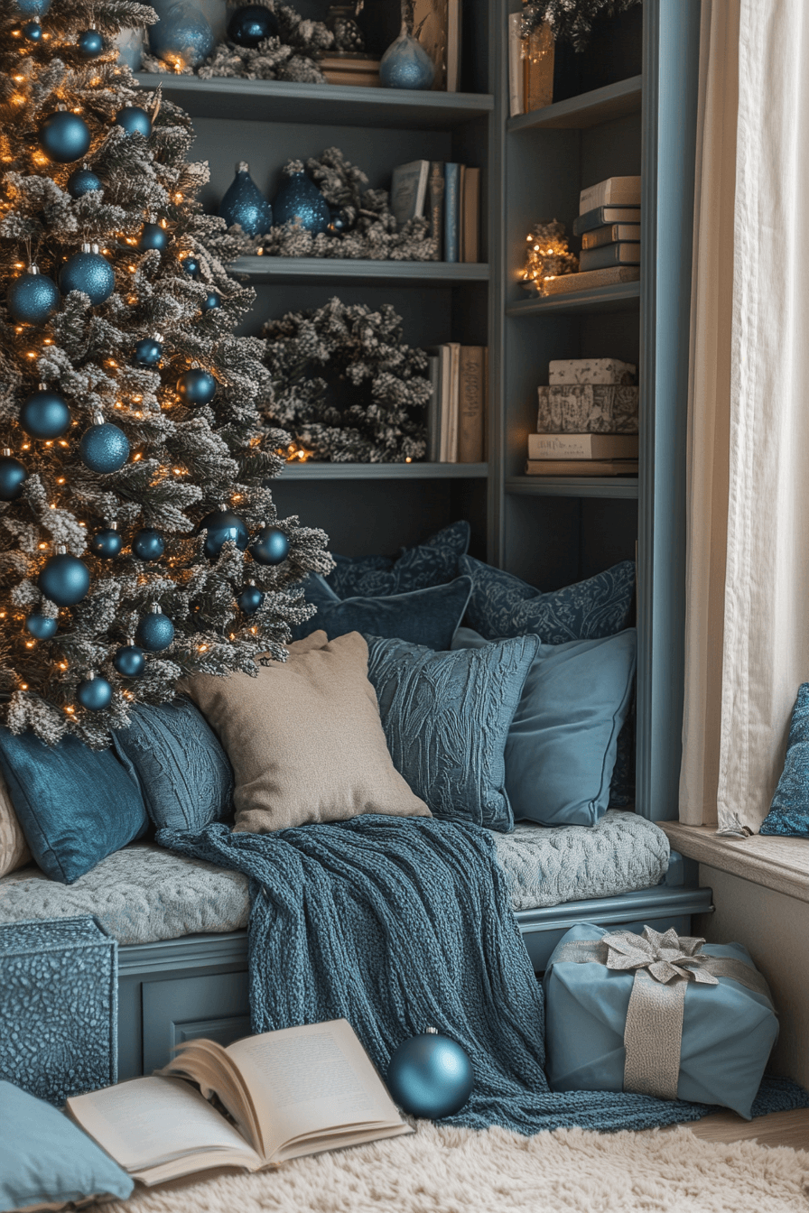 25 Blue Christmas Decor Ideas for a Soft Peaceful Holiday Look