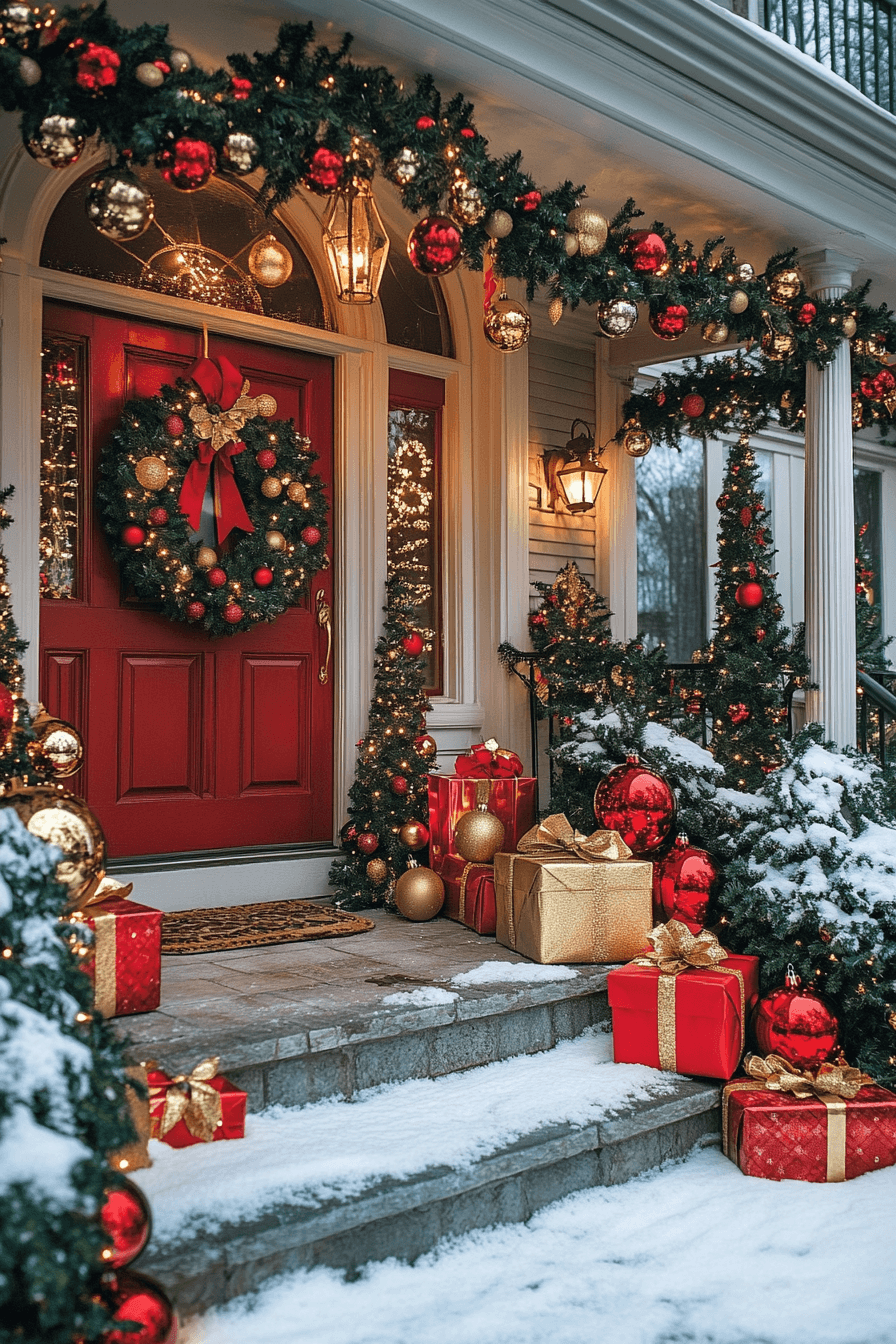 25 Christmas Porch Decor Ideas to Bring Joy to Your Entryway