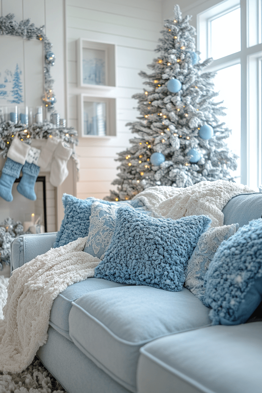 25 Blue Christmas Decor Ideas for a Soft Peaceful Holiday Look
