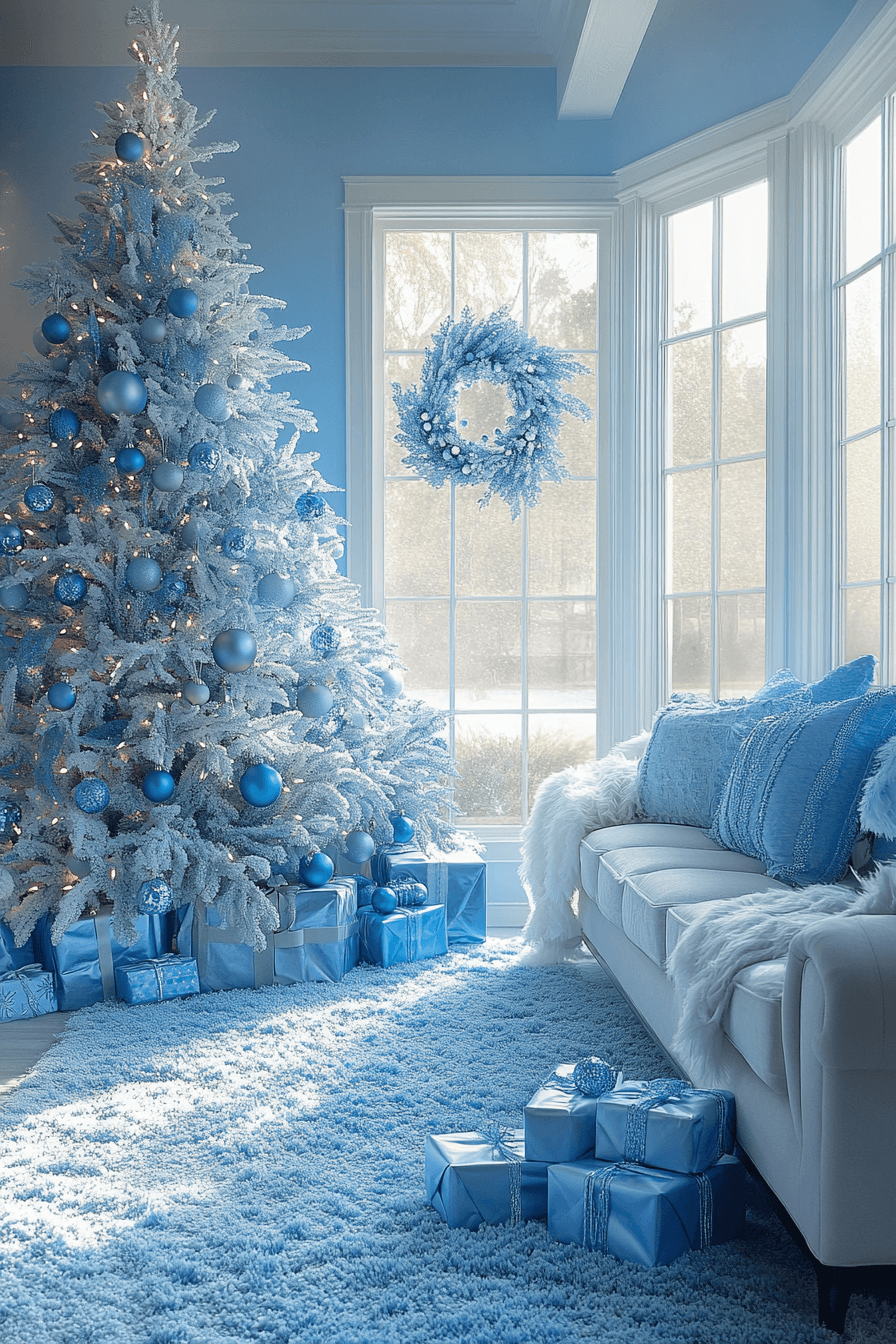 25 Blue Christmas Decor Ideas for a Soft Peaceful Holiday Look