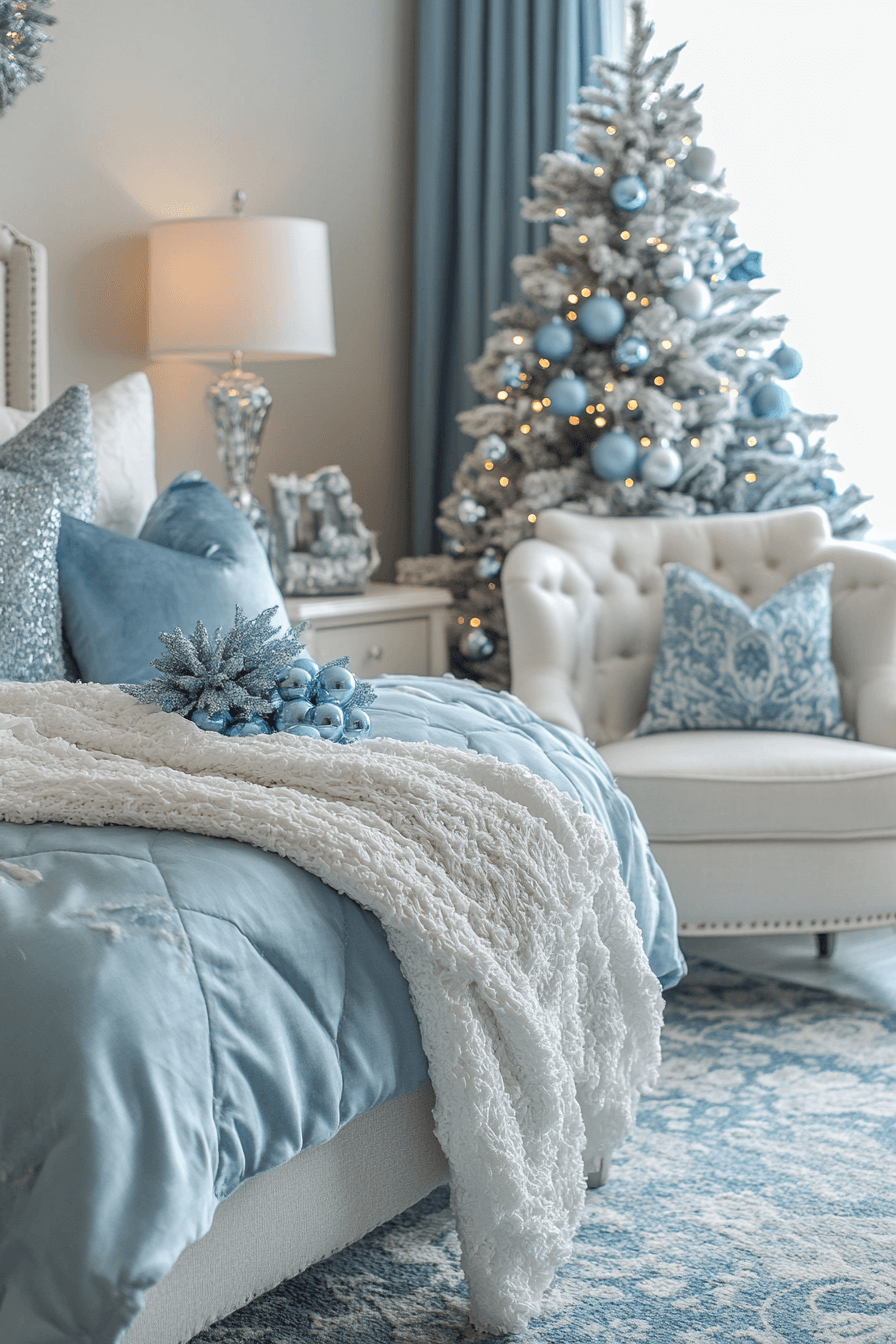25 Blue Christmas Decor Ideas for a Soft Peaceful Holiday Look
