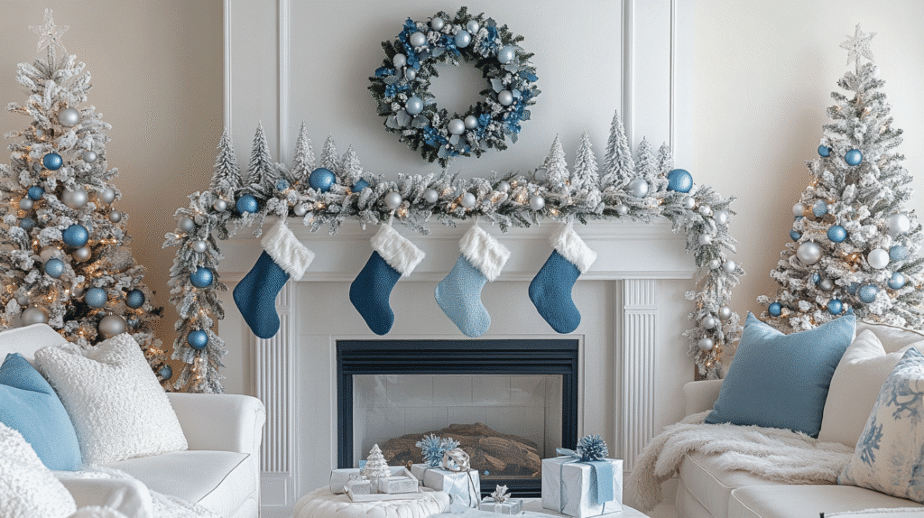 blue christmas decor ideas