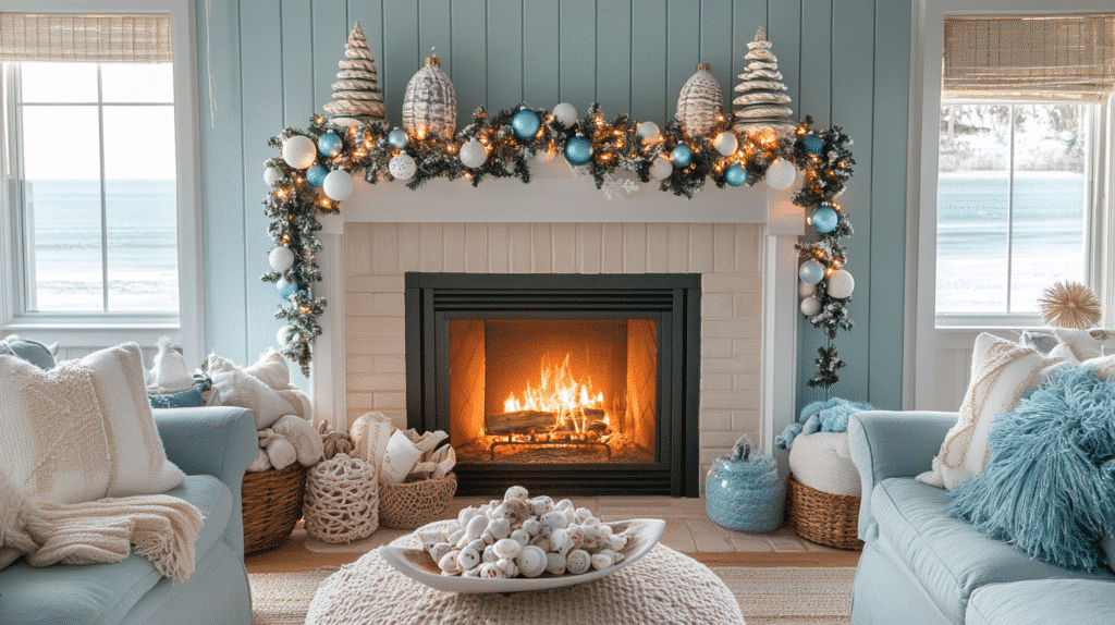 fireplace Christmas decorations